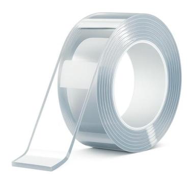 Imagem de Fita Dupla Face Adesiva Mágica Fixa Extra Forte Lavável Transparente 3