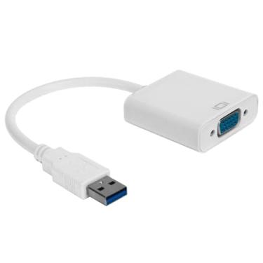 Imagem de SUNGOOYUE Alta Definição USB3.0 para VGA Adaptador Cabo para Soluções Multidisplay, PC-laptop 10, Projetor, Uso do Escritório (Branco)
