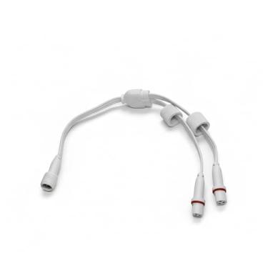 Imagem de Divisor de conector Y (Wye) de 3 pinos, totalmente compatível com luzes externas permanentes Govee 2/Elite, conectores à prova d'água, classificação IP68 (modelo: EZLGRP_Yv2w)