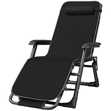 Imagem de YYBOES Cadeira relaxante de escritório para varanda, cadeiras de gravidade zero, tamanho grande, apoio de braço com largura interna de 66 cm, cadeiras dobráveis ajustáveis para uso ao ar livre com