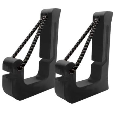 Imagem de Dexprosy 1 par de ganchos Molle para caça em sela - clipes de plástico para armazenamento de arco, bastões de escalada e equipamento tático com fácil instalação em plataformas Molle (preto)