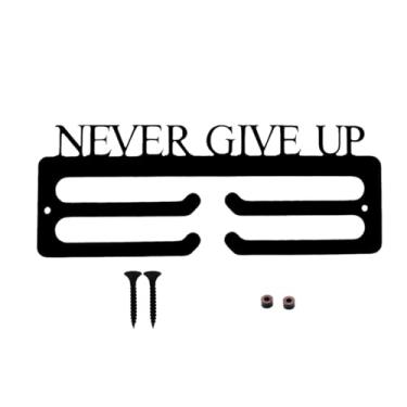 Imagem de oshhni Suporte de Medalhas de Parede, Cabide para Medalhas, Organizador de Fitas de Premiação Multifuncional, Expositor de Medalhas para Corrida, Basquete e, Nunca Desista