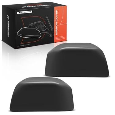 Imagem de A-Premium 2 peças de tampas de espelho retrovisor do lado do motorista e do passageiro - compatível com Ford F-150 F150 2015-2020 - preto liso