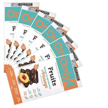 Imagem de Kit 6X: Chocolate 70% Cacau com Pêssego Sem Lactose Vegano Only4 70G