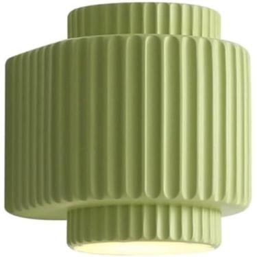 Imagem de Luminária de parede japonesa Wabi Sabi em resina para corredor, estilo francês criativo, arandela de parede minimalista com listras vermelhas para quarto, decoração para casa, luminária de p