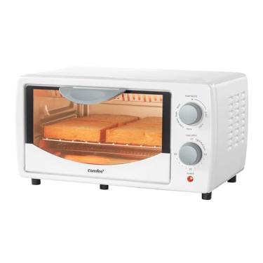 Imagem de COMFEE' Bancada pequena para torradeira, 4 fatias, mini forno de pizza de 22 cm, forno compacto, 2 prateleiras para torrar, assar, 950W, branco, CTO-E101A (WH)