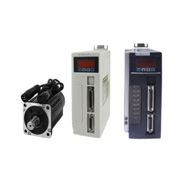 Imagem de AASD-15A AC Drive 90ST-M02430 220V 750W AC Servo Motor 3000RPM 2,4 N.M. 0,75KW Servo Motor para simulador de grau de liberdade DIY (motor e unidade preta, cabos blindados_com RS485)