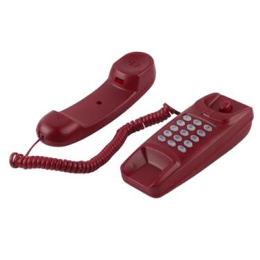 Imagem de Luqeeg Telefone Comercial de Hotel, Sem Identificação de Chamada, Função Flash, Montagem na Parede, Telefone Residencial para Família de Hotel (Carmesim)