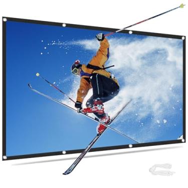 Imagem de 150 Polegadas Tela do Projetor Portátil, Tela de Exterior Dobrável, Tela Telão de Projeção Projetor para Ambientes Externos, Cortina de Tela de Projeção