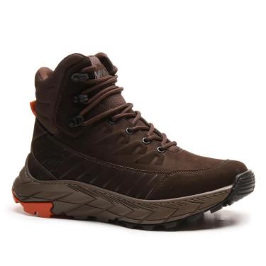 Imagem de Bota Masculina Couro Adventure Texturas 3D Aventura Esporte-Masculino