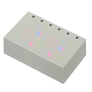 Imagem de PATIKIL Papel colorido de folhas soltas, 12,7 cm x 8,1 cm (A7), 300 folhas, 6 furos, 150 g/m², refil de fichário em branco, suprimentos de papel para escritório, anotações, planejador, diário, cinza