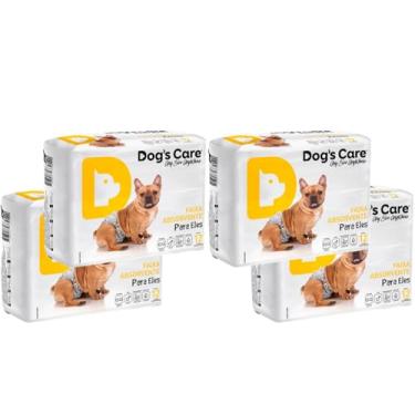 Imagem de Kit Fralda Higiênica Descartável Dog's Care Para Cachorro Macho GG 48 unidades