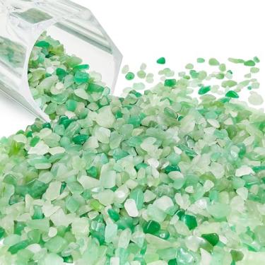 Imagem de Kaiyuan Dynasty 230 g (230 g 5-7 mm lascas de cristal verde a granel pedras trituradas cristais de pedras preciosas naturais para enchimento de vasos, pedras de cascalho de aquário e decoração de casa