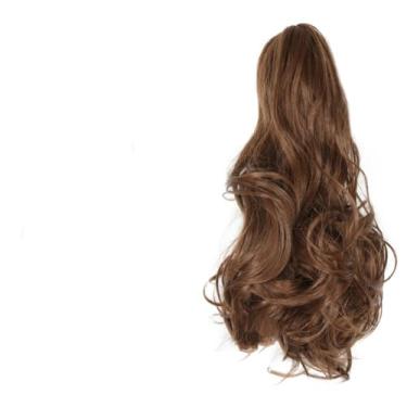 Imagem de Extensões de cabelo humano real para mulheres, extensões de cabelo encaracolado castanho claro com clipe macio em extensões de cabelo humano