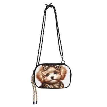 Imagem de TSENQUE Bolsa feminina pequena bolsa tiracolo bolsas de ombro designer bolsa para celular carteira fofa cachorrinho cachorro