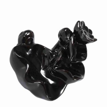 Imagem de GLOGLOW Queimador de Itens Decorativos de Mesa, Incensário de Refluxo Feito à Mão, Preto, 3,5 X 3,4 X,5 Polegadas, para Decoração de Casa e Meditação Incenso de Esmalte Cerâmico Nan