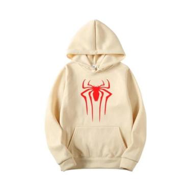 Imagem de Moletom Casual Com Estampa De Aranha Em Cores Sólidas Para Homens E Mu