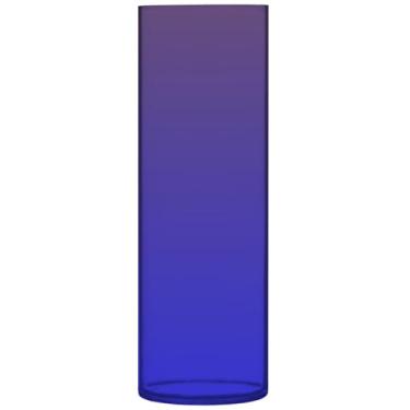 Imagem de Vaso de flores decorativo roxo médio azul gradiente grande vaso de plástico bonito personalizado floral moderno decoração de quarto, 30 cm x 9,9 cm
