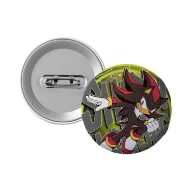 Imagem de Emblemas De Jogo Supersonic Sonic, Pins Criativos Redondos Para Roupas