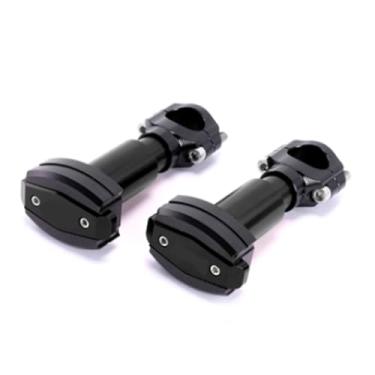 Imagem de Barras de colisão de fixação para motocicleta, proteções antiimpacto de liga de alumínio resistente para tubos de 25 mm-32 mm, conjunto universal de 2 C (modelo: par pequeno/preto ajuste diâmetro do
