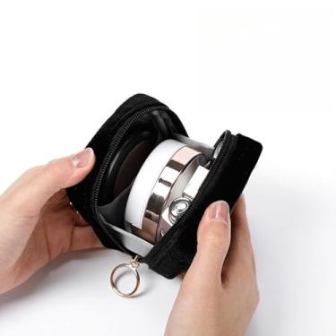 Imagem de Mini bolsas de maquiagem, bolsa feminina pequena para batom, nova bolsa de cosméticos com letras bordadas, bolsas de maquiagem para batom, bolsa organizadora de moedas de viagem (preto)