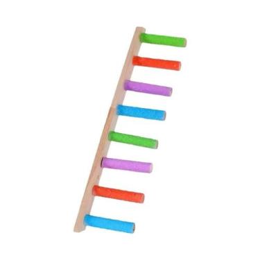 Imagem de Escada De Escalada De Madeira Para Pássaros, Brinquedo Interativo De E