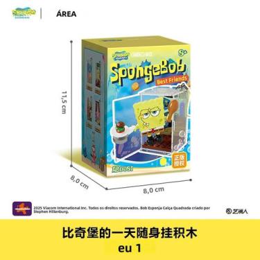 Imagem de Brinquedo Miniatura De Blocos De Montar SpongeBob Bikini Bottom Day, C