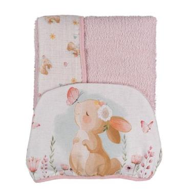 Imagem de Toalha de Banho para Bebê Felpa Soft Baby Joy Fábula, Coelha