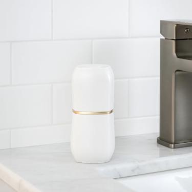 Imagem de Porta escova de dente e Pasta de Bancada Arthi Base Removível (Branco)