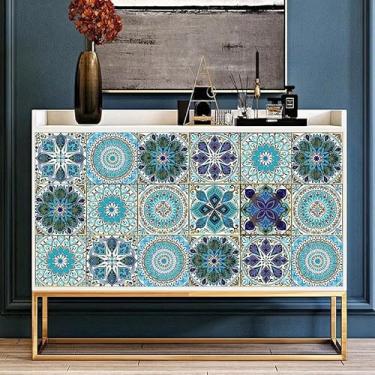 Imagem de Adesivos de azulejos coloridos, cozinha, banheiro, guarda-roupa, mesa, arte mural, decoração de casa, adesivos de parede de PVC, 10 peças por conjunto (15)