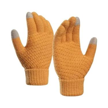 Imagem de Luvas De Inverno Unissex Com Tela Sensível Ao Toque, Luvas De Lã Trico