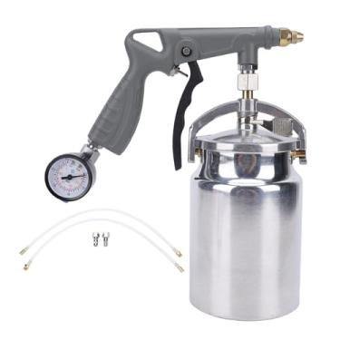 Imagem de Fafeicy Kit de Pistola de Pulverização de Fundo, Tanque de Abertura Grande Sob a Pistola de Revestimento Com Medidor de Pressão de Mangueira de Pulverização Reta para Prevenção de