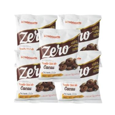 Imagem de Kit 05 Bom Biscoito Cacau Zero Açúcar, Glúten e Lactose 100g - Bombisc