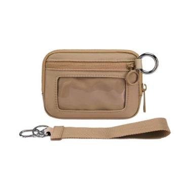 Imagem de Carteira Feminina Xadrez Preta Com Janela Para Documento, Bolso Para M