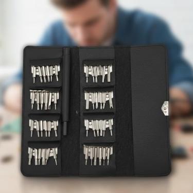 Imagem de Conjunto de chaves de fenda de couro de 122 cm, brocas de precisão intercambiáveis, armazenamento resistente, conjunto de ferramentas manuais multifuncionais fixas para eletrodomésticos e móveis