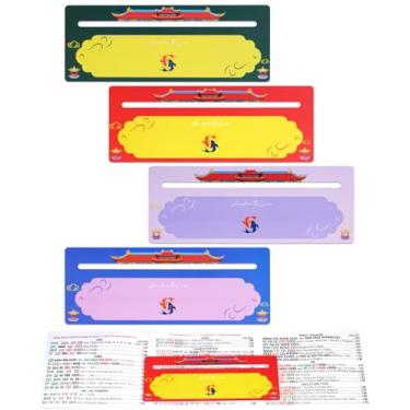 Imagem de Adkoat® 4PCS Chinoiserie Mahjong Line Finder: Mah Jongg Card Line Reader Tracker | Guided Reading Ruler Tool - Mahj Accessories and Gifts - American Majong Beginner Seniors Must Have