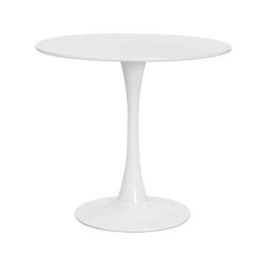 Imagem de Mesa Saarinen Tulipa Redonda 80cm Tampo Madeira Branca