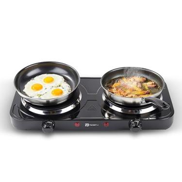 Imagem de Fogão Elétrico Portátil Cooktop de Mesa 2 Bocas Panda Plus 220V Preto 2000W