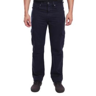 Imagem de Calça de Sarja R7Jeans Masculina Modelo Cargo 100% Algodão-Masculino