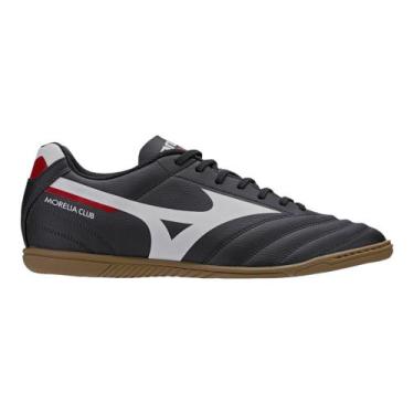 Imagem de Chuteira Futsal Mizuno Morelia Club IN, Preto fosco, Branco, 40