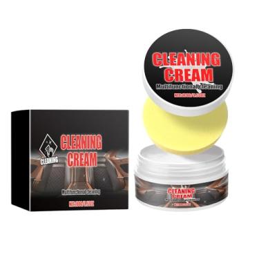 Imagem de Creme de limpeza de couro - Pasta para detalhes de interiores automotivos, creme de limpeza de couro automotivo | para móveis assentos de sapatos botas bolsas selim