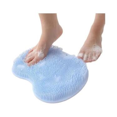 Imagem de Tapete De Massagem De Silicone Para Banho, Massageador De Pés Montado 