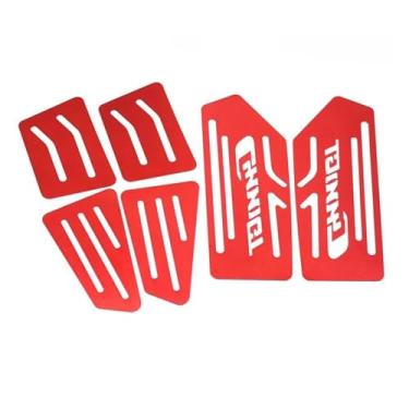 Imagem de Anti-derrapante Apoio para os pés do pedal para C400GT C 400GT 2018-2021 CNC Alumínio Footboard Step Foot Pegs Pedal Kits(Red)