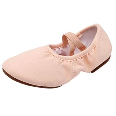 Imagem de Sapatos de dança femininos de salto de 1 cm para adultos, sola de borracha, plus size, outono, inverno, confortável, cadarço para professores, sapatos de dança, rosa, 34