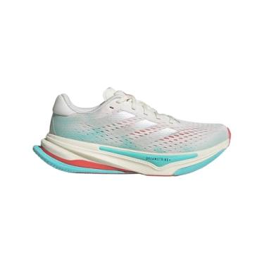 Imagem de adidas Tênis de corrida feminino Supernova Prima, Branco/Prata Metálico/Flash Aqua, 38