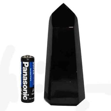 Imagem de Ponta Obsidiana Negra Médio 10cm Pedra Lava Vulcanica - CristaisdeCurv