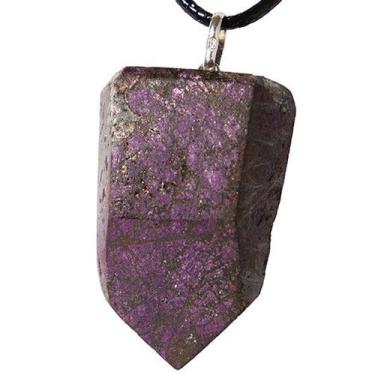 Imagem de Colar Pontinha Purpurita Natural Montagem Pino Prata 950 - Varejo