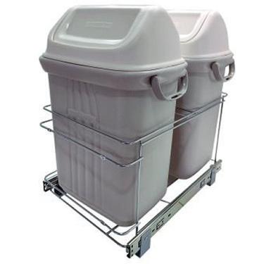 Imagem de Lixeira Pop Deslizante Dupla Base 10 Lts Bredal