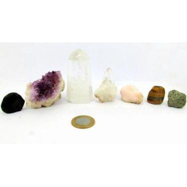 Imagem de Kit Mesa de Trabalho Com 7 Minerais Para Energias Ambiente - Cristaisd