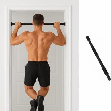 Imagem de Barra Fixa de Porta Ajustável Regulável 62 a 100 cm – Para Exercícios, Flexões, Musculação e Treino em Casa – Suporta até 120kg (Preto)